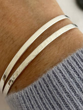Load image into Gallery viewer, Hammered Sterling Silver 4mm Bangle