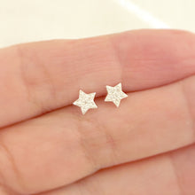 Load image into Gallery viewer, Mini Sparkly Star Earrings