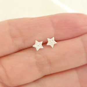 Mini Sparkly Star Earrings