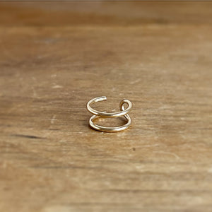 Dainty Double Gold Filled Ear Cuff