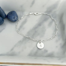 Load image into Gallery viewer, Initial Charm Paperclip Bracelet