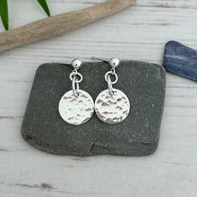 Load image into Gallery viewer, Hammered Disc Earrings