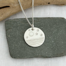 Load image into Gallery viewer, Full Moon, Sea and Stars Necklace