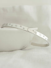 Load image into Gallery viewer, Dainty Sterling Silver Sea, Crescent Moon &amp; Stars Bangle