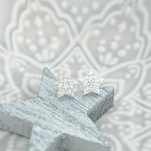 Load image into Gallery viewer, Mini Sparkly Star Earrings