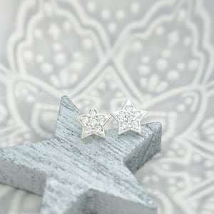 Mini Sparkly Star Earrings