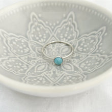 Load image into Gallery viewer, Sterling Silver Larimar Ring Size V