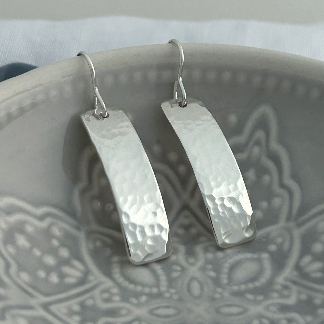 Hammered Oblong Earrings