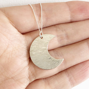 Large Crescent Moon Necklace