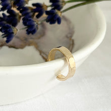 Load image into Gallery viewer, Wide Gold Hammered Ear Cuff