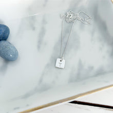 Load image into Gallery viewer, Tiny Square Initial Necklace