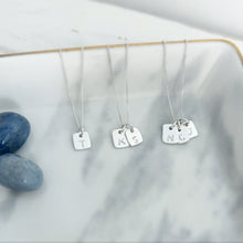 Load image into Gallery viewer, Tiny Square Initial Necklace