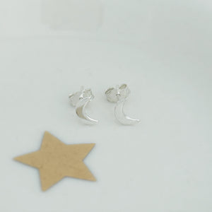 Tiny Crescent Moon Earrings