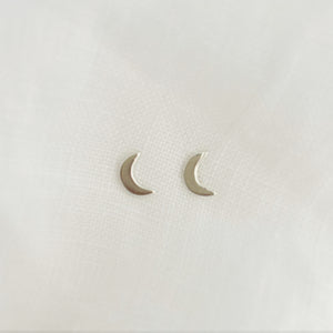 Tiny Crescent Moon Earrings