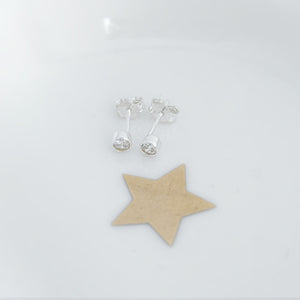 Crystal Silver Studs