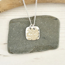 Load image into Gallery viewer, Square Hammered Pendant