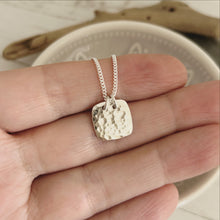 Load image into Gallery viewer, Square Hammered Pendant