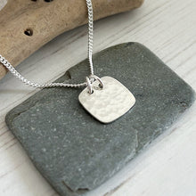 Load image into Gallery viewer, Square Hammered Pendant