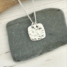 Load image into Gallery viewer, Square Hammered Pendant