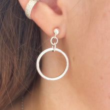 Load image into Gallery viewer, Midi Dangly Hoop Earrings