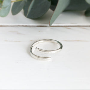 Hammered Spiral Ring