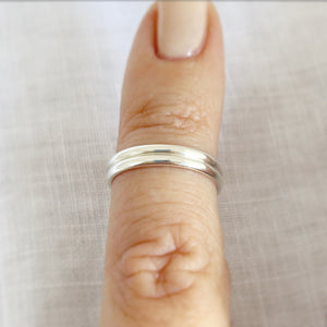 Double Band Sterling Silver Toe Ring