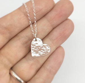 Hammered Heart Necklace