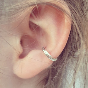 Chunky Ear Cuff Sterling Silver