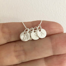 Load image into Gallery viewer, Tiny Initial Disc Necklace