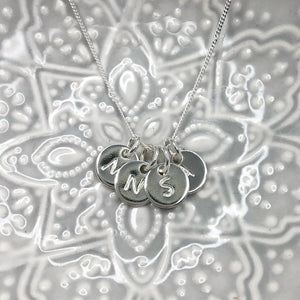 Tiny Initial Disc Necklace