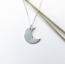 Load image into Gallery viewer, Crescent Moon with Star Necklace