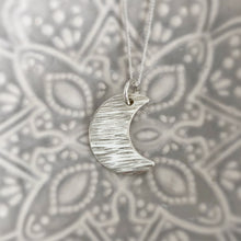 Load image into Gallery viewer, Textured Crescent Moon Necklace