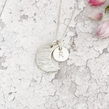 Load image into Gallery viewer, Textured Crescent Moon Necklace