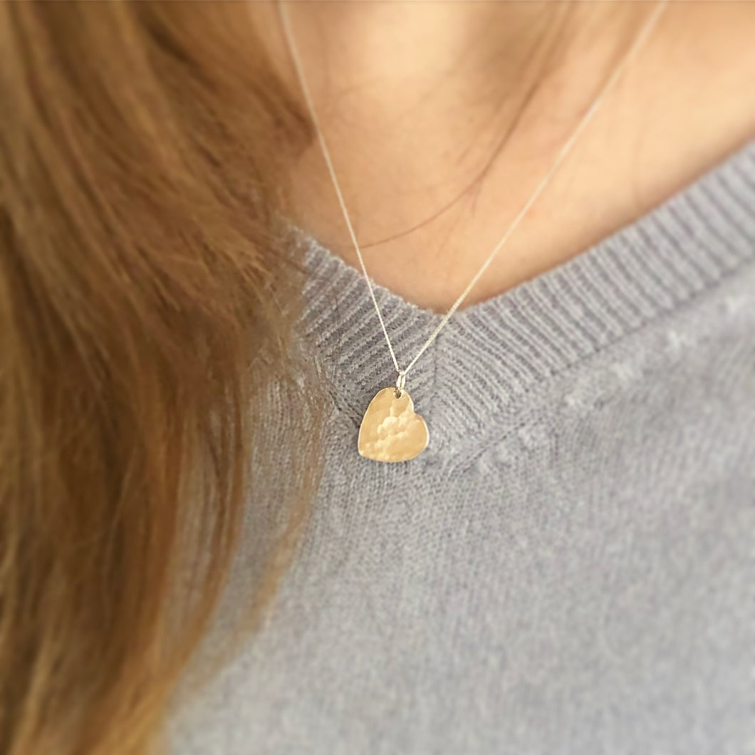 Hammered Heart Necklace