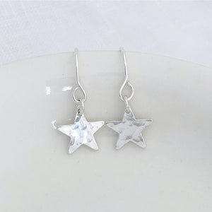 Hammered Star Earrings