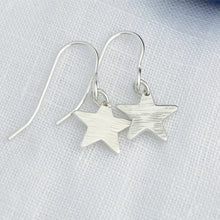 Load image into Gallery viewer, Textured Star Earrings