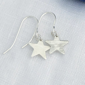 Textured Star Earrings