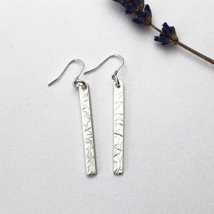 Textured Drop Pendant Earrings