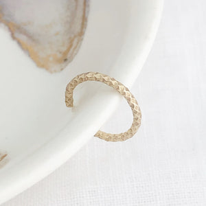 Gold Ear Cuff Diamond Cut