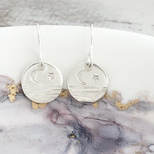 Load image into Gallery viewer, Sea, Stars and Crescent Moon Earrings