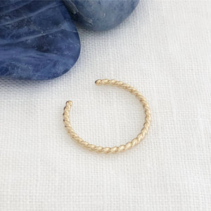 Twisted Gold Toe Ring