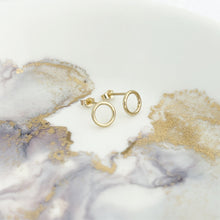 Load image into Gallery viewer, Dainty Gold Filled Open Circle Earrings