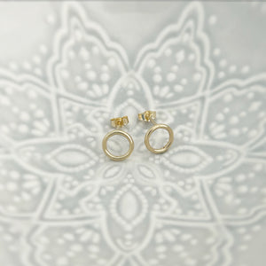 Dainty Gold Filled Open Circle Earrings