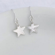 Load image into Gallery viewer, Textured Star Earrings