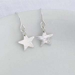 Textured Star Earrings