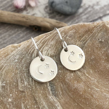 Load image into Gallery viewer, Stars and Crescent Moon Earrings