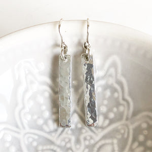 Hammered Pendant Drop Earrings