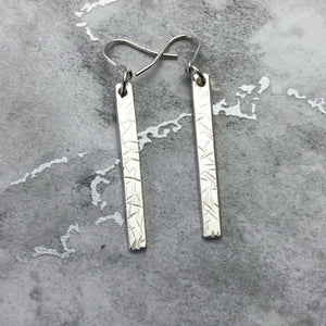 Textured Drop Pendant Earrings