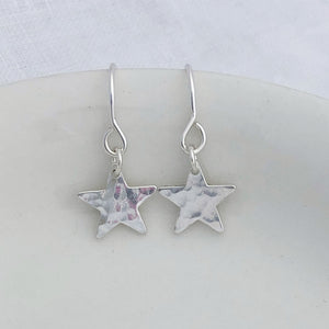 Hammered Star Earrings