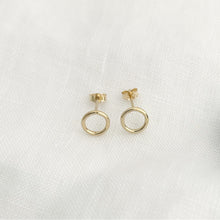 Load image into Gallery viewer, Dainty Gold Filled Open Circle Earrings